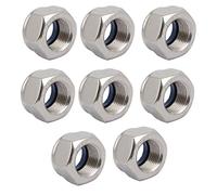Sourcingmap 8pcs M18 x 1.5mm Pitch Metric Fine Thread 304 Stainless Steel Hex Lock Nuts