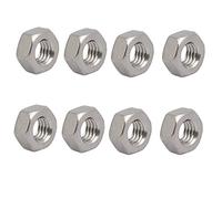 Sourcingmap 8pcs M6 x 1mm Pitch Metric Thread 304 Stainless Steel Left Hand Hex Nuts