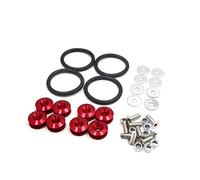 Sourcingmap 8pcs Red Quick Release Bumper Trunk Fender Hatch Lid Fastener Kit for Auto Car