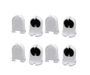 Sourcingmap 8Pcs T5 Fluorescent Light Holder G5 Base Bi-Pin Lamp Socket AC 500V 2A for LED Fluorescent Tube