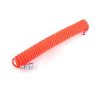 Sourcingmap 9M Long 8mm x 5mm Plastic Recoil Air Compressor Hose Tube 10Kgf/cm2 Orange Red