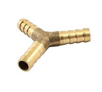 Sourcingmap a13090600ux0727 Brass 3 Way Air Gas Y Shaped 8mm Hose Barb Connector