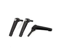 Sourcingmap a15072100ux0140 M5x25mm Thread 50mm Long Lever Lathe Adjustable Clamping Handle 3pcs, Black, Set of 3 Pieces