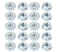 Sourcingmap A16033100ux0397 5/16" x 24 Carbon Steel Serrated Hex Flange Lock Nuts (Pack of 20)