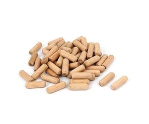 Sourcingmap a16080100ux0165 Cabinet Drawer 10mm x 30mm Round Fluted Wood Wooden Craft Dowel Pins 50 Pcs, Light Brown, Set of 50 Pieces