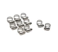 sourcingmap A17021700ux1273 10 Pcs Stainless Steel Adjustable Hose Clamps Fuel Line Worm Clips 6-12mm for Car Auto Pack
