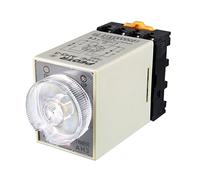 Sourcingmap AC 110V 8P 0-60 Minutes Range Adjustable Delay Timer Time Relay AH3-3 + Base