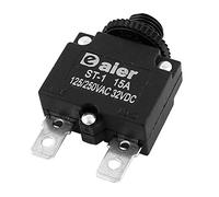 Sourcingmap AC 250V/125V 15A Circuit Breaker Current Overload Protector Switch Black Button