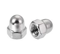 Sourcingmap Acorn Hex Cap Nuts - 30Pcs M5 Dome Nuts 304 Stainless Steel Hexagon Decorative Cap Nut for Screws Bolts Silver Tone