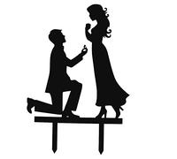sourcingmap Acrylic Wedding Engagement Bride Groom Decor Handmade Cupcake Ornament Cake Black