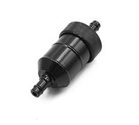sourcingmap Aluminum Alloy Motorcycle Petrol Oil Fuel Filter Black for 8mm Hose