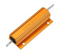 sourcingmap Aluminum Case Resistor 100W 3 Ohm Wirewound Gold for LED Replacement Converter 100W 3RJ