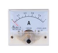sourcingmap Analog Current Panel Meter DC 0-1A 85C1 Ammeter 64x60x56mm for Auto Circuit Testing Charging Battery Ampere Tester Gauge
