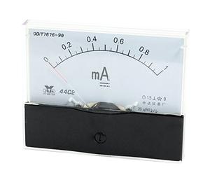 Sourcingmap Analog Current Panel Meter DC 0-1mA 44C2/1MA Ammeter for Automotive Circuit Testing Charging Battery Ampere Tester Gauge Pack of 1