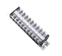 Sourcingmap Barrier Terminal Strip Block 660V 20A Dual Rows 10P DIN Rail Base Screw Connector