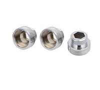 Sourcingmap Bathing Shower Brass G1/2 to M28 Male Thread Faucet Adapter 3pcs