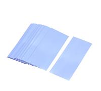 sourcingmap Battery Wrap PVC Heat Shrink Tubing 29.5mm Flat Width Pre Cut 72mm Light Blue Pack of 20