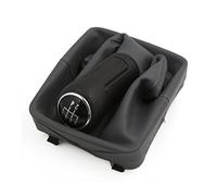 Sourcingmap Black Gray 5 Speed Car Gear Transmission Shift Knob Lever Cover for VW Polo