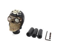 sourcingmap Black Skull Head Shaped Manual Stick Gear Shift Knob Lever for Car