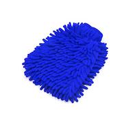 Sourcingmap Blue Microfiber Chenille Washing Cleaning Glove Mitten for Car Body