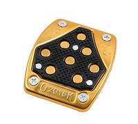 sourcingmap Brake Pedal Pad Gold Tone Black Nonslip Motorcycle Footrest Foot Peg