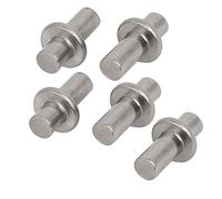 Sourcingmap Cabinet 4mm Pin Dia 304 Stainless Steel Round Shelf Holder Support Pins 5pcs
