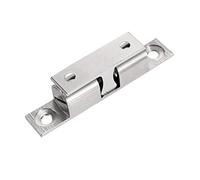 Sourcingmap Cabinet Door Closet Brass Double Ball Catch, Tension Latch 60mm Length Silver Tone