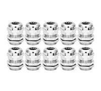 Sourcingmap Cable Gland M18 Metal Waterproof Cable Glands Joints Adjustable Connector for 5-10mm Dia Cable, Pack of 10