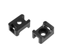 sourcingmap Cable Tie Mount Base Saddle Type Wire Holder Nylon 5.2mm Hole Width Black 100Pcs