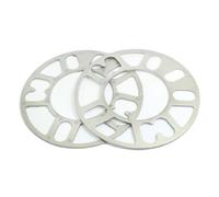sourcingmap Car 4 and 5 Lug 3mm Thickness Wheel Rims Spacers Silver Tone 2pcs