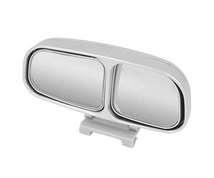 sourcingmap Car Left Rearview Dual Adjustable Blind Spot Mirror Silver Tone