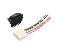 sourcingmap Car Power Window Switch with Wiring Harness Socket DC 12V 2 in 1