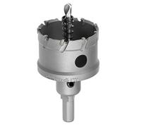 Sourcingmap Carbide Hole Saw Drill Bit, 48mm Hole Cutter for Stainless Steel Alloy Cast Iron Copper Metal Sheet, with Limit Step