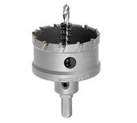 Sourcingmap Carbide Hole Saw Drill Bit, 60mm Hole Cutter for Stainless Steel Alloy Cast Iron Copper Metal Sheet, with Limit Step