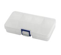Sourcingmap Clear White 8 Slots Components Mini Storage Box 140mm x 75mm x 28mm