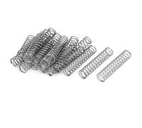 sourcingmap Compression Spring,304 Stainless Steel,10mm OD,0.8mm Wire Size,50mm Free Length,Silver Tone,20Pcs