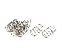 sourcingmap Compression Spring,304 Stainless Steel,15mm OD,1mm Wire Size,25mm Free Length,Silver Tone,10Pcs