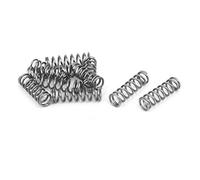 sourcingmap Compression Spring,304 Stainless Steel,6mm OD,0.8mm Wire Size,20mm Free Length,Silver Tone,10Pcs