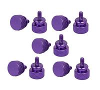 Sourcingmap Computer PC Case 6#-32 Fully Threaded Knurled Thumb Screws Purple 10pcs