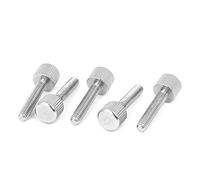 Sourcingmap Computer PC Case M4 x 20mm Stainless Steel Flat Head Knurled Thumb Screw 5pcs