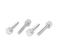 Sourcingmap Computer PC Case M4 x 25mm Stainless Steel Flat Head Knurled Thumb Screw 4pcs