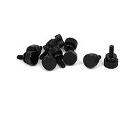 Sourcingmap Computer PC Case M4x10mm Shoulder Type Knurled Thumb Screw Black 10pcs