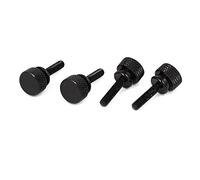 Sourcingmap Computer PC Case M4x16mm Shoulder Type Knurled Thumb Screw Black 4pcs