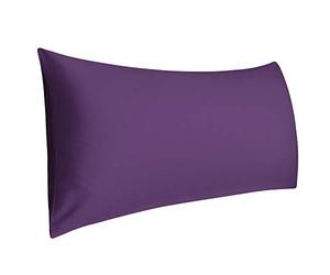sourcingmap Cotton 5ft Body Pillow Cover, Long Bolster Pillowcase - Envelope Closure - Pregnancy Body Support Cushion - Deep Purple