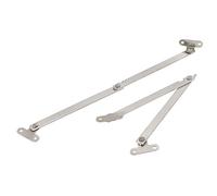 Sourcingmap Cupboard Furniture 220mm Length Metal Lid Support Hinge Stay Silver Tone 1Pair