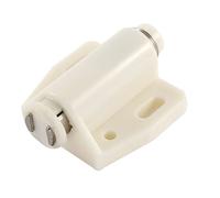 Sourcingmap Cupboard Single Round Head Metal Plastic Magnetic Catch Latch White