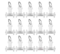 Sourcingmap Curtain Track Plastic Twin Wheeled Carriers Drapery Rail Sliding Glider for Windows Shower Curtain Tracks 11mm Dia 50 Pcs