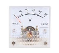 sourcingmap DC 0-50V Analog Panel Voltage Gauge Volt Meter 91C4 2.5% Error Margin