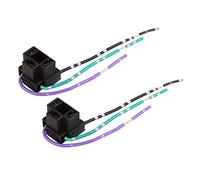 sourcingmap DC 12V H4 Car Light Socket Headlight Wire Harness Adapter 2pcs