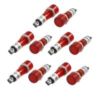 sourcingmap DC 12V Recessed Signal Indicator Pilot Lamp 10 Pcs Red Light